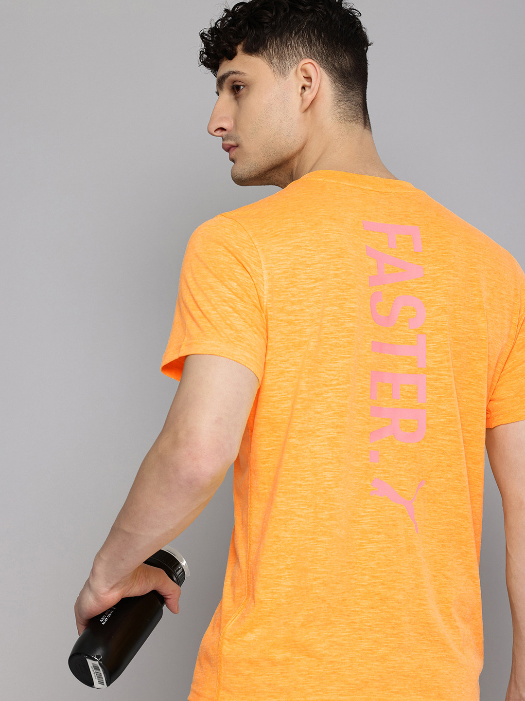 Puma Run Faster Vert Typography Printed Drycell Running T-shirt