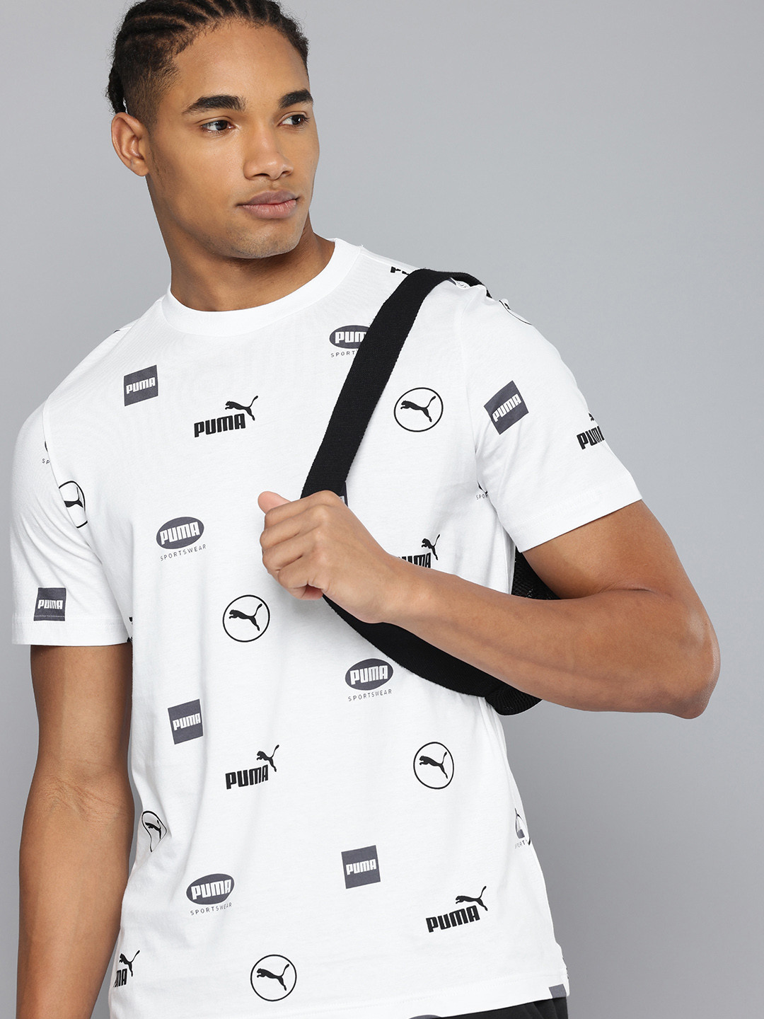 Puma Power Brand Logo Printed Pure Cotton T-shirt