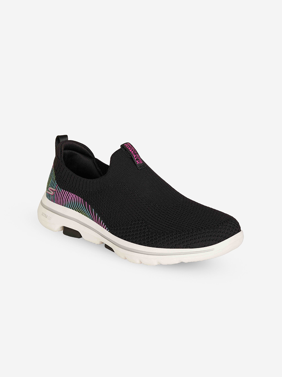 Skechers Women Self Design Round Toe Slip On Walking Shoes