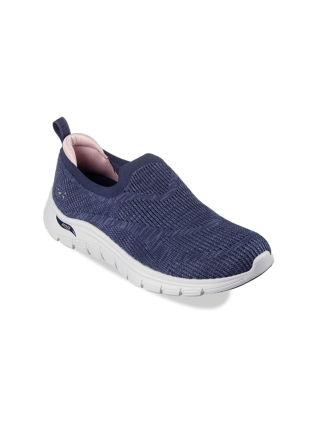Skechers Women Self Design Round Toe Slip On Walking Shoes