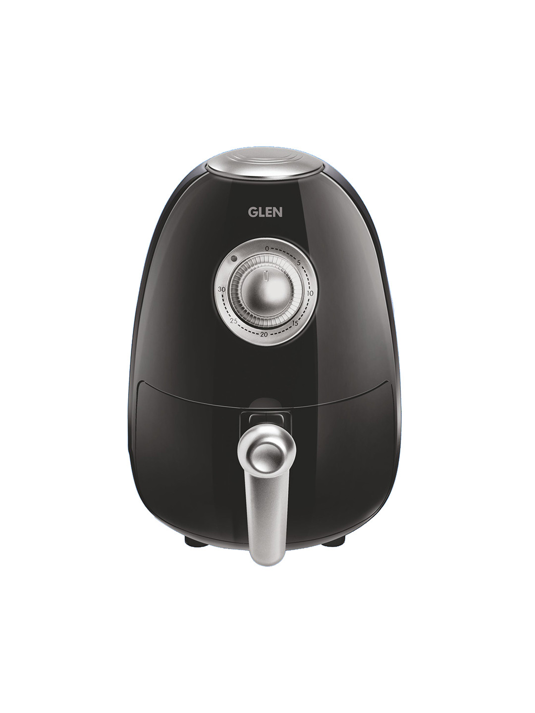 GLEN SA 3045 Black & Silver toned 800 Watt Mini Air Fryer- 2 L