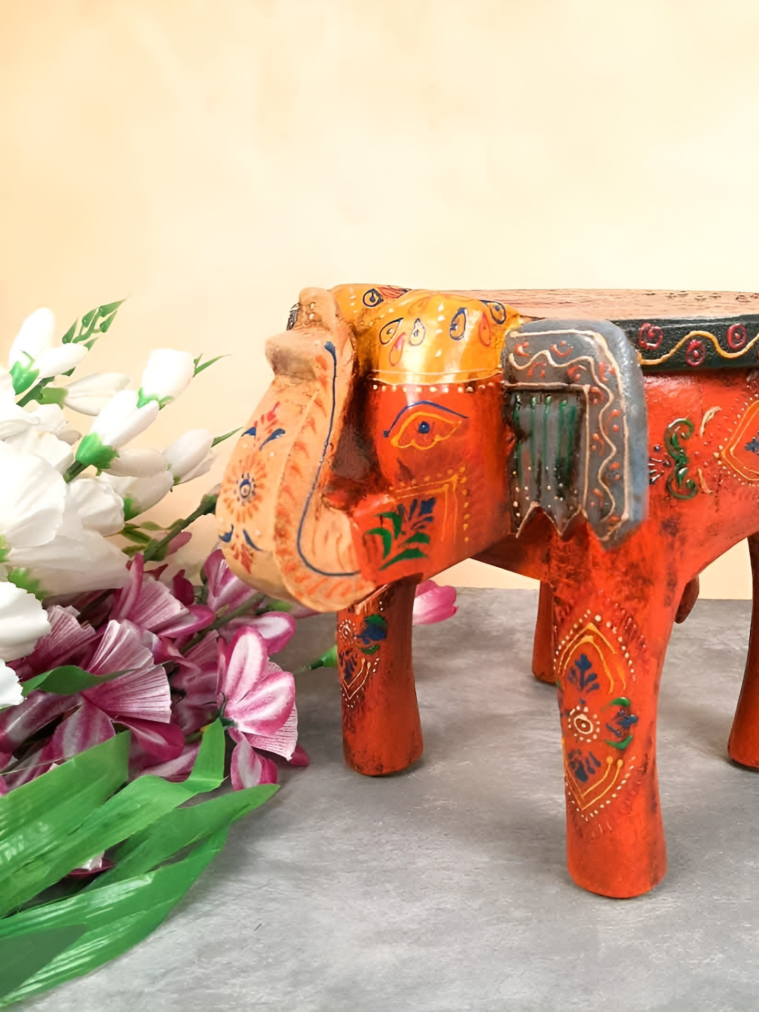 apka mart Brown & Green Birds and Animals Wooden Figurine Showpiece