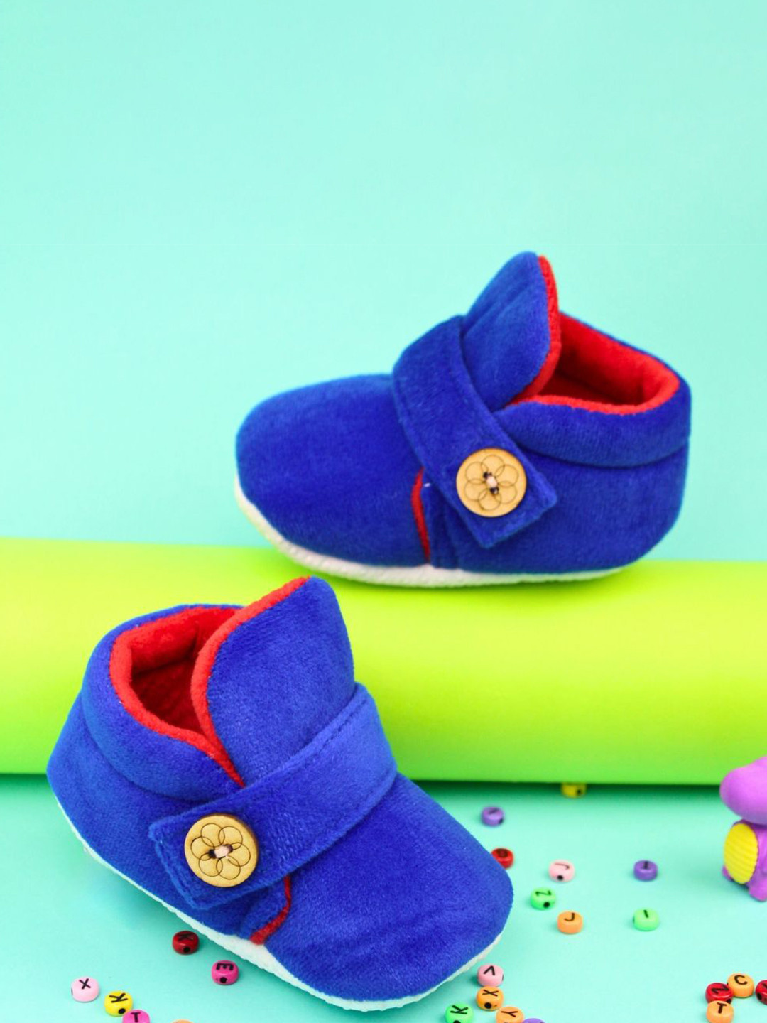 BAESD Unisex Kids Cotton Velcro Booties