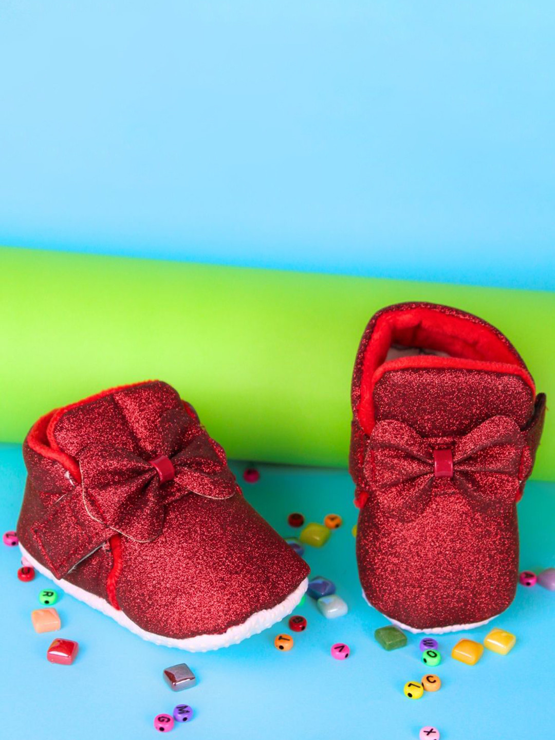 BAESD Girls Cotton Shimmer Booties