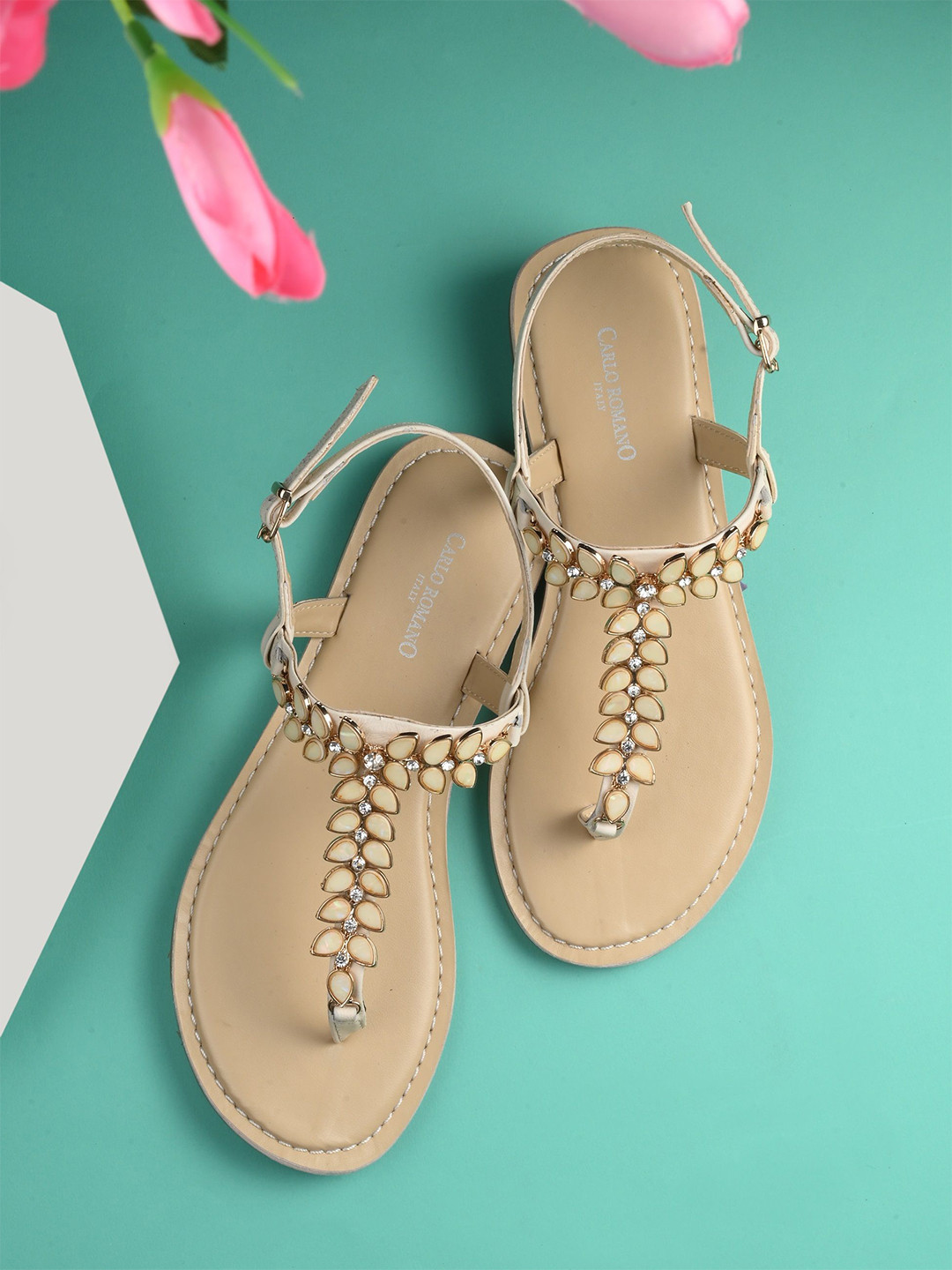 CARLO ROMANO Women Leather Comfort Sandals