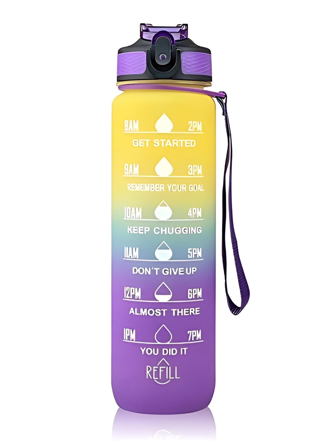WELOUR Multicoloured Single Plastic Printed Water Bottle
