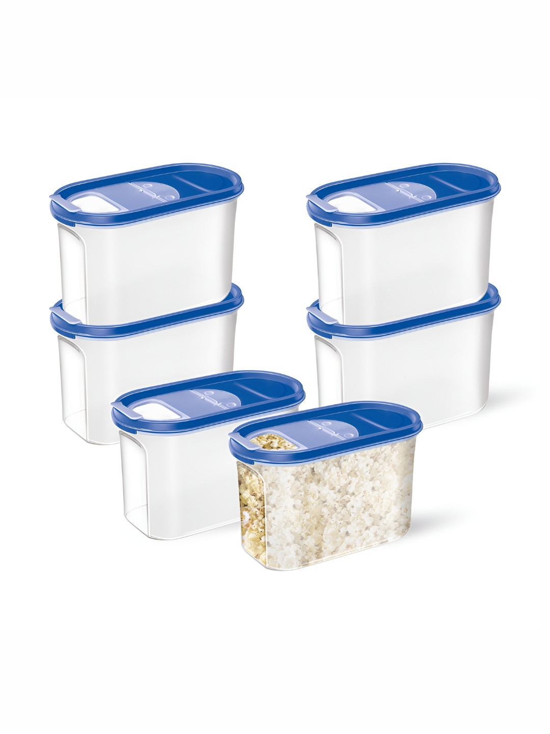 Milton Set of 6 Blue Stacko 360 Degree Food Dispenser Containers 1100 ml each