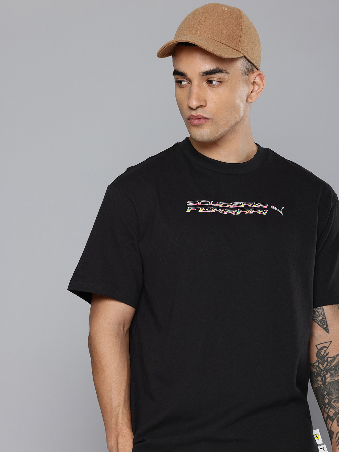 PUMA Motorsport Scuderia Ferrari Formula 1 Printed Relaxed Fit Pure Cotton T-shirt