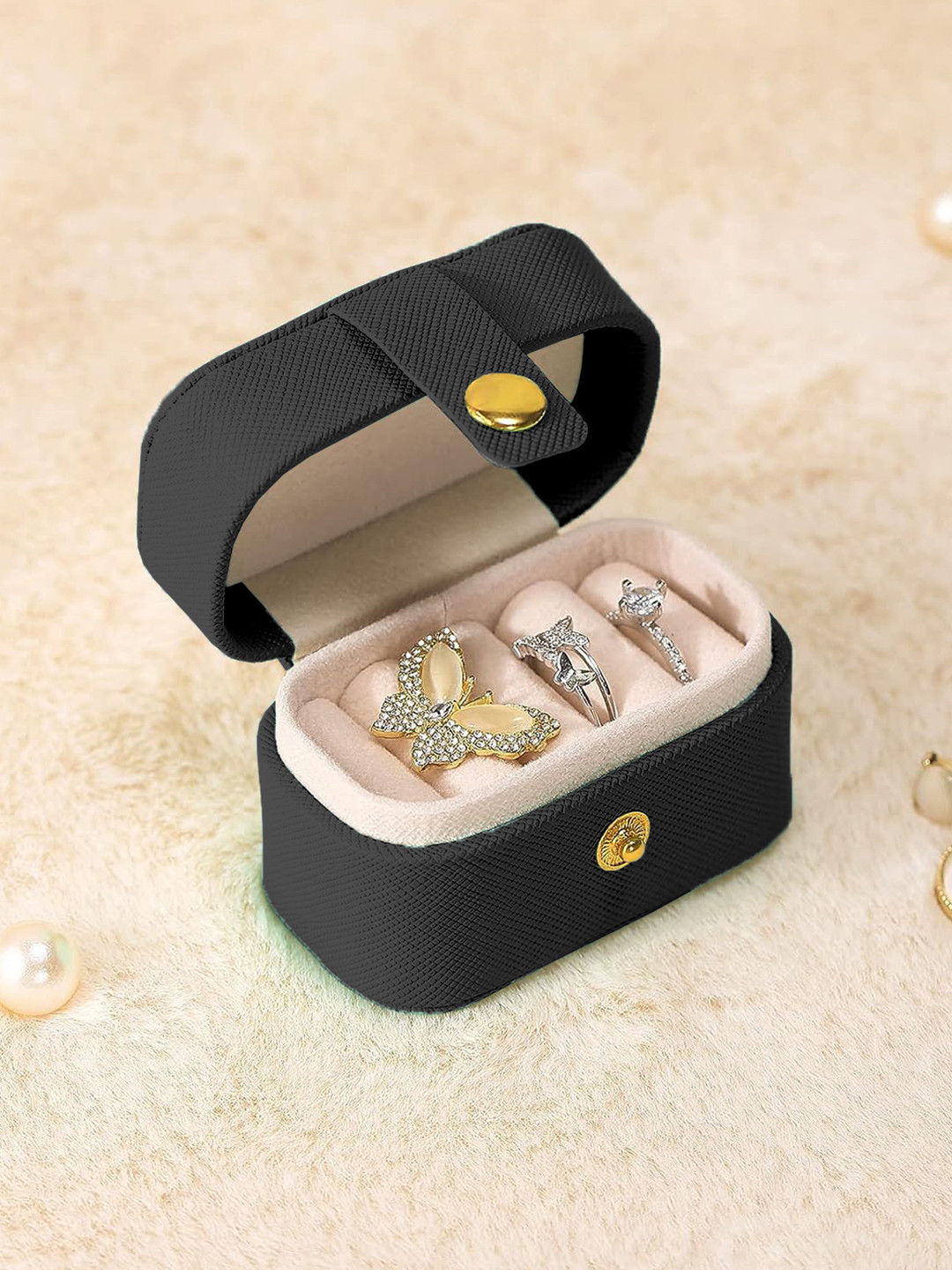 Cortina Black Set of 1 Regular Jewellery Organiser Organisers