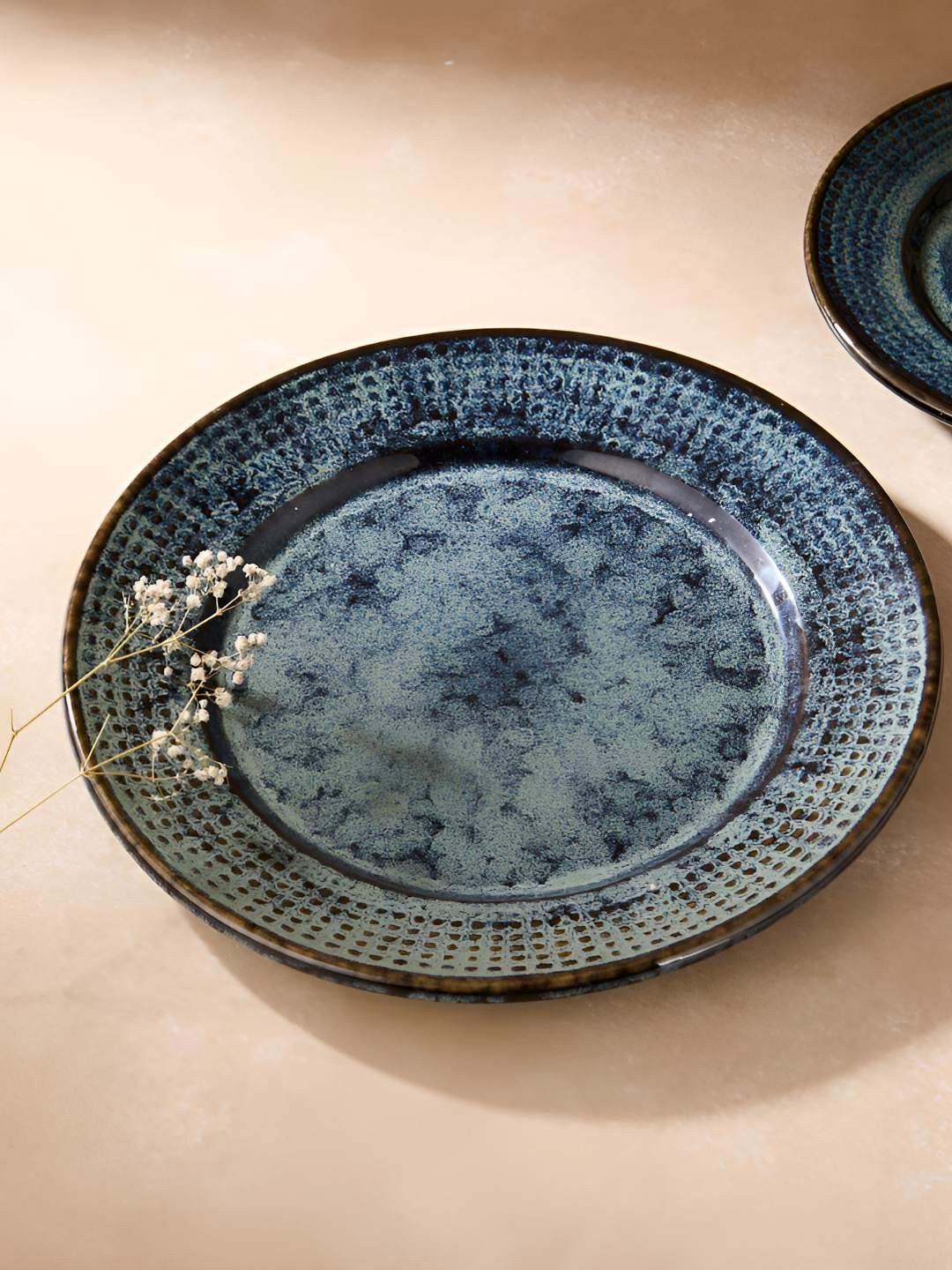 Fabindia Blue Printed Ceramic Dinner Plate