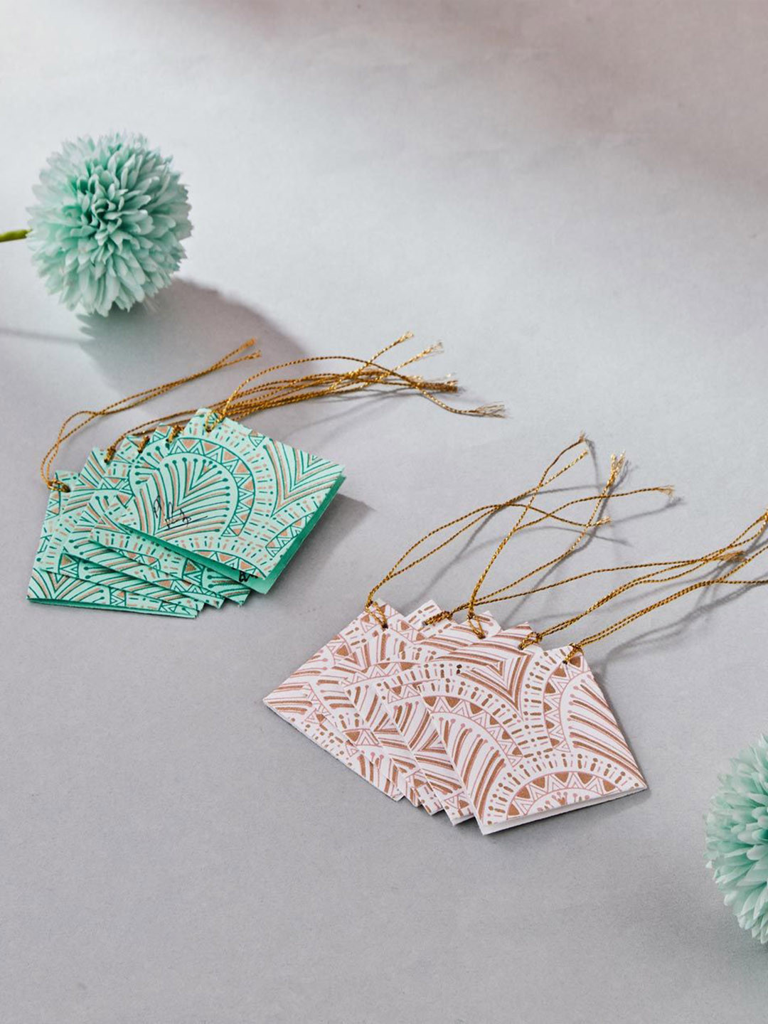 Fabindia 10-Pcs Blue & White Sidra Gift Tags