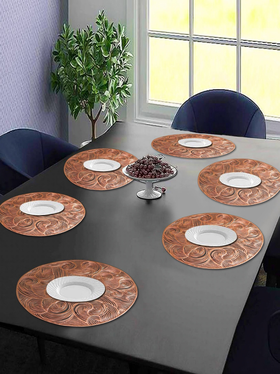 LooMantha 6Pc Geometric Table Placemats