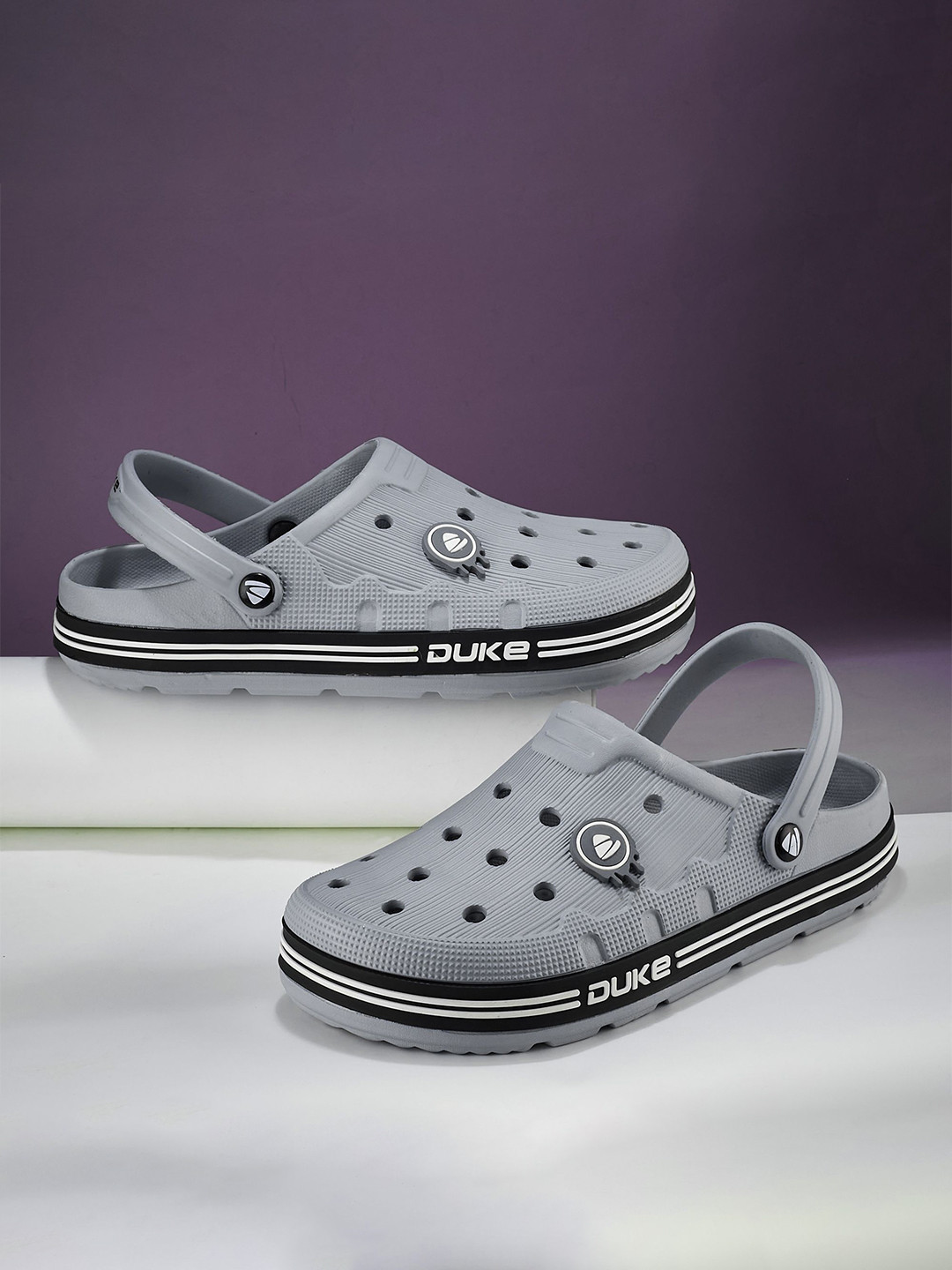 Duke Brand Logo Textured Clogs