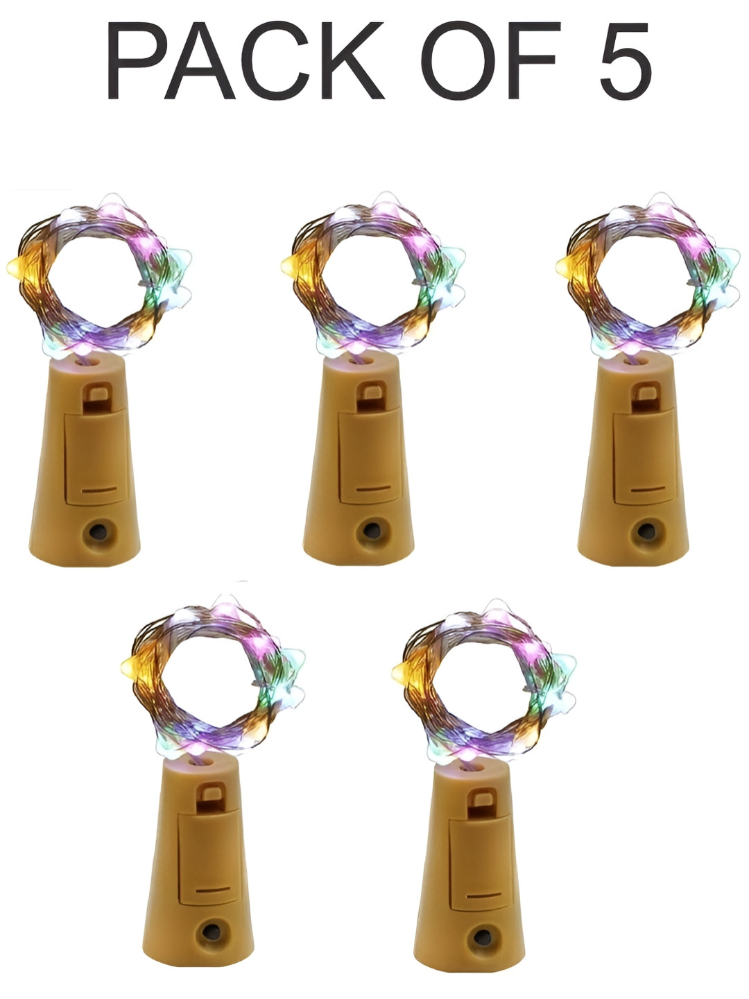 ENORMITY 5Pcs Blue & Green Rice Shape String Lights