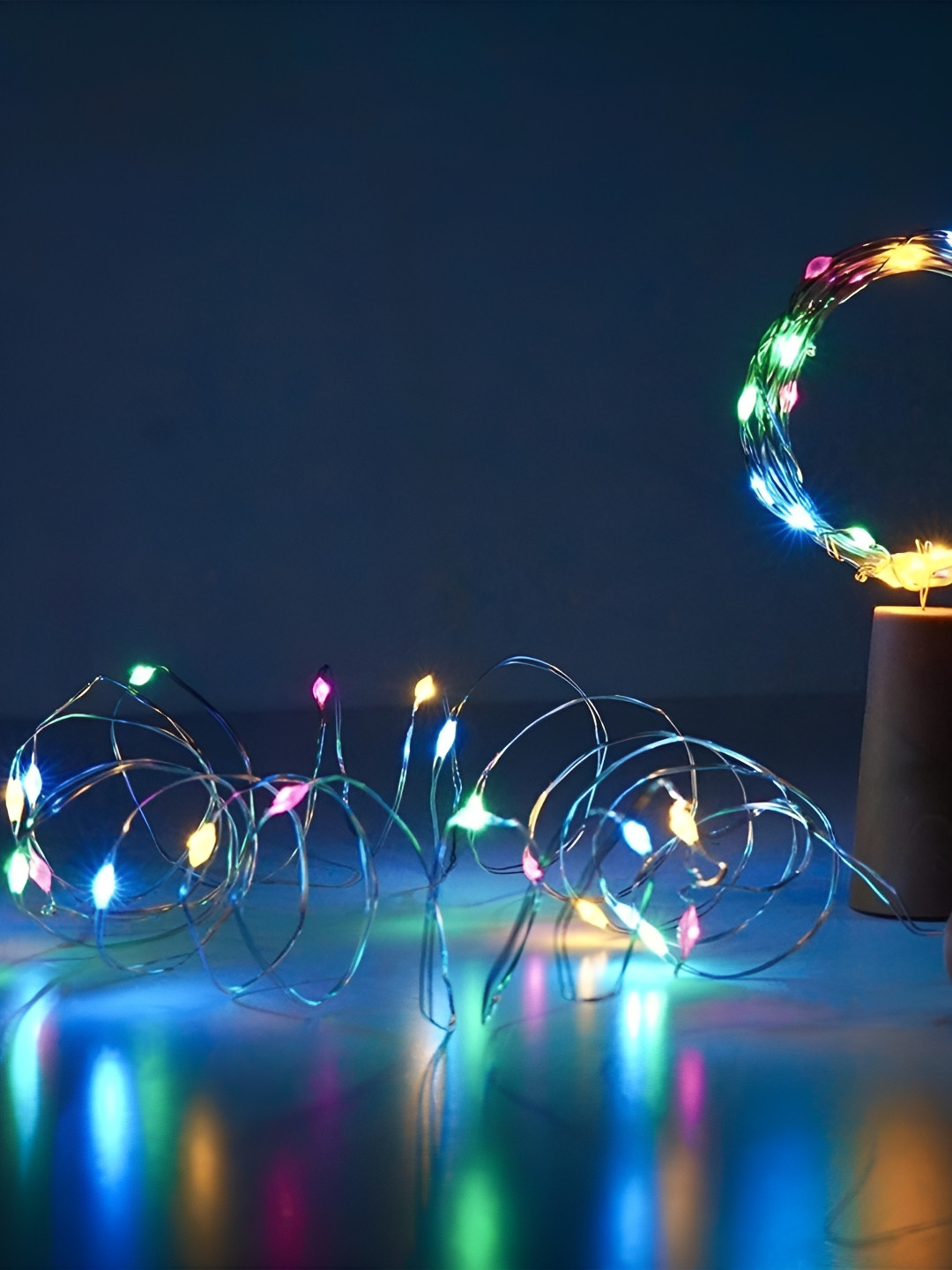 ENORMITY 5 Pcs Blue & Green Rice Shape String Lights