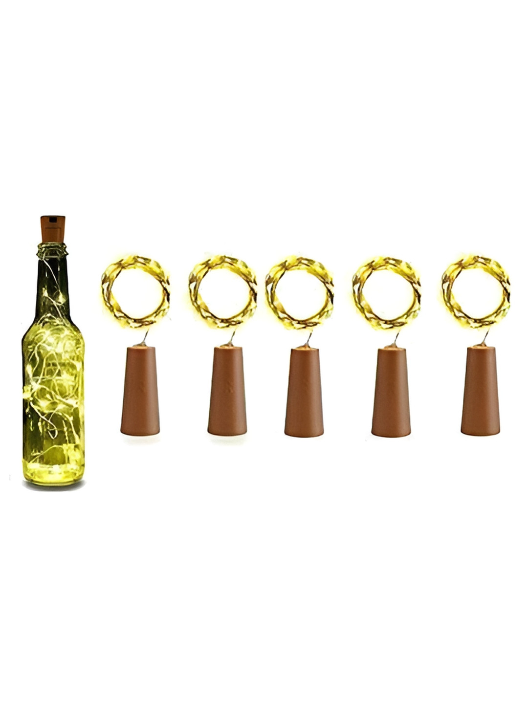 ENORMITY 5Pcs Blue & Green Rice Shape String Lights