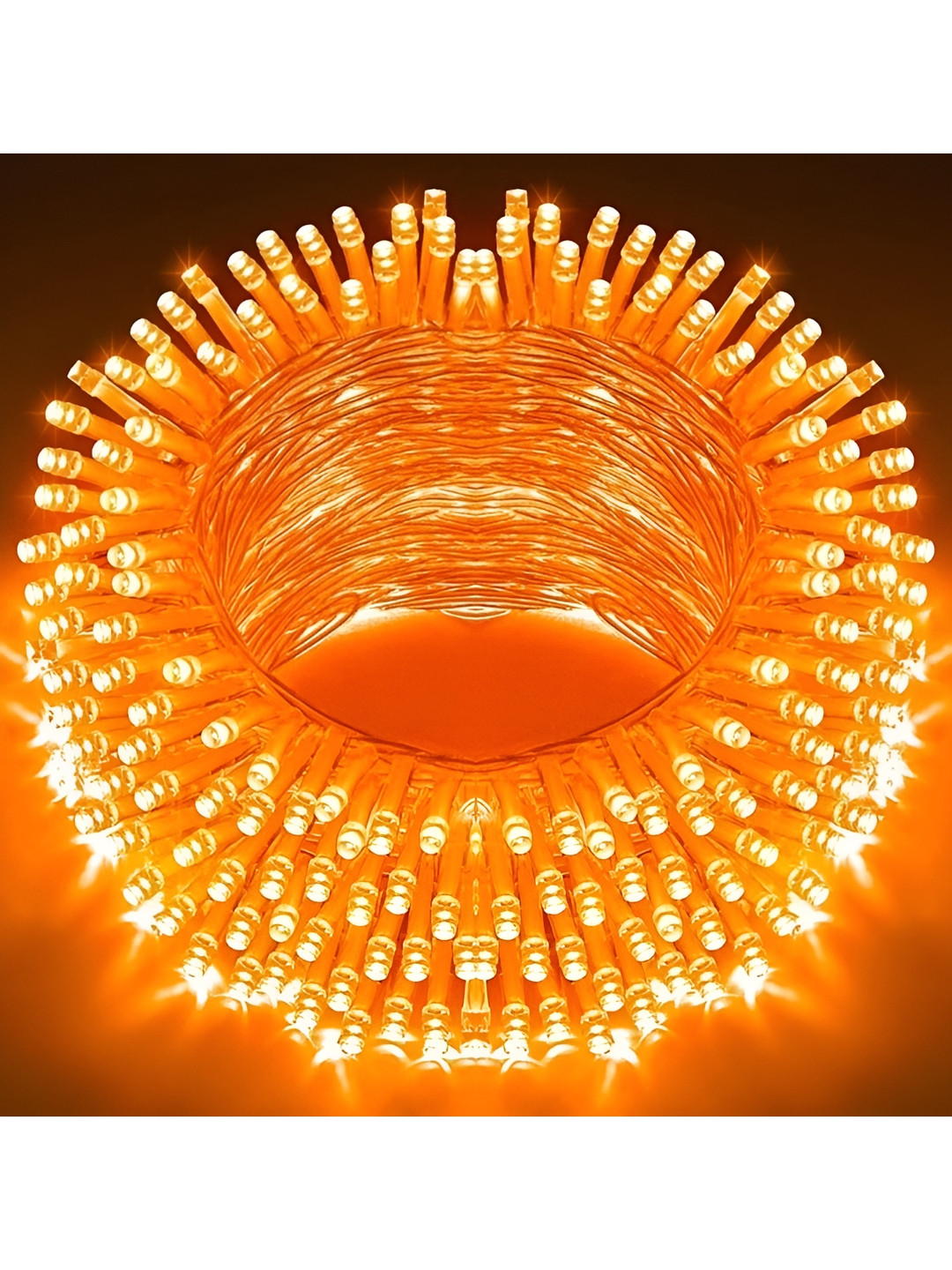 ENORMITY Orange-Colored & White Rice Shape Bulb String Lights