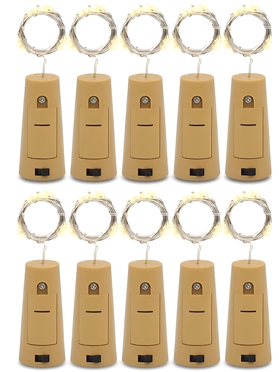 ENORMITY 10Pcs Yellow Rice Shape String Lights
