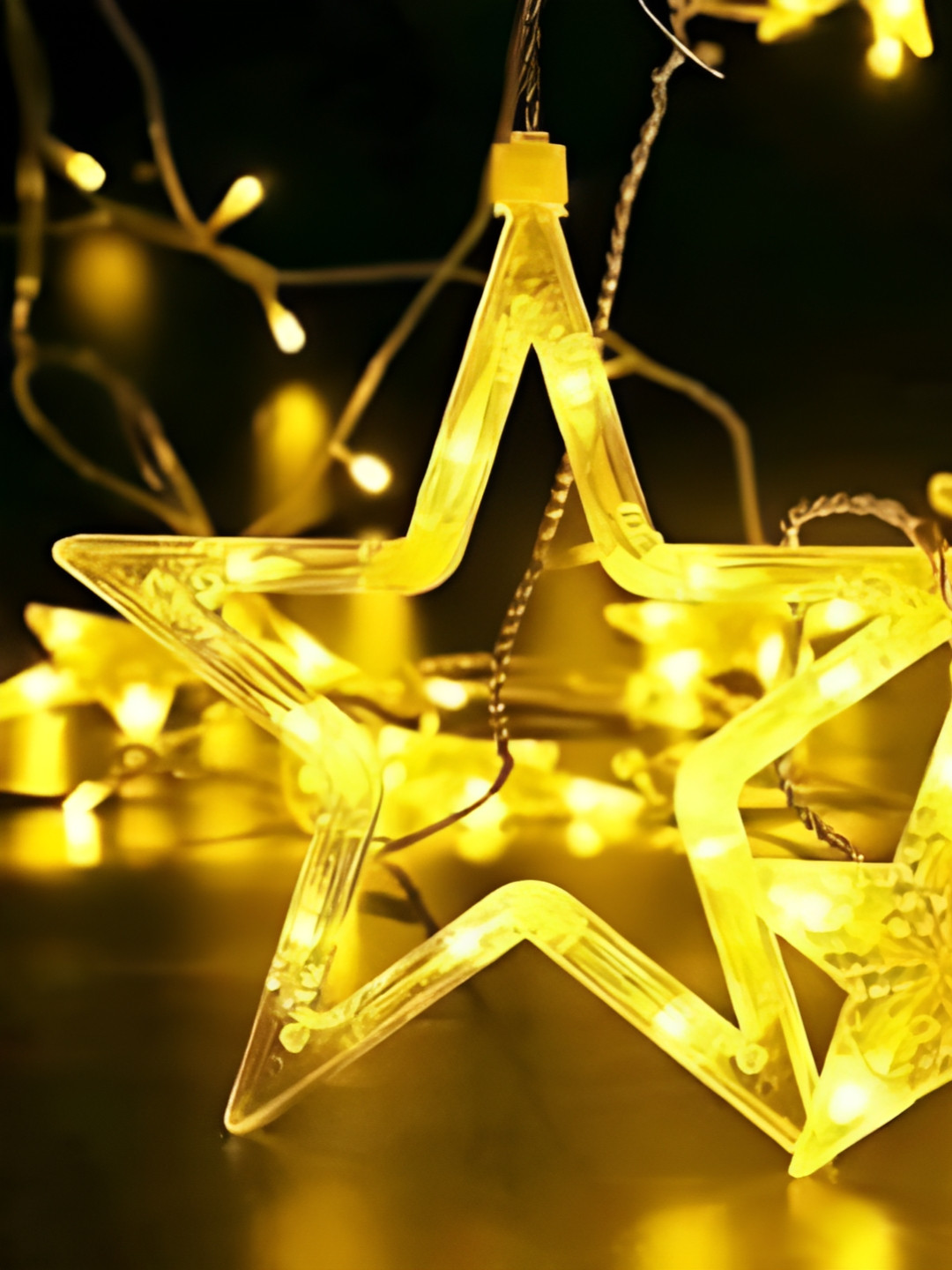 ENORMITY Yellow Rice Star Bulb String Lights