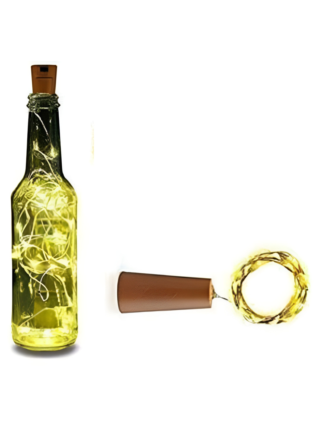 ENORMITY Yellow & White Rice Shape Bulb String Lights