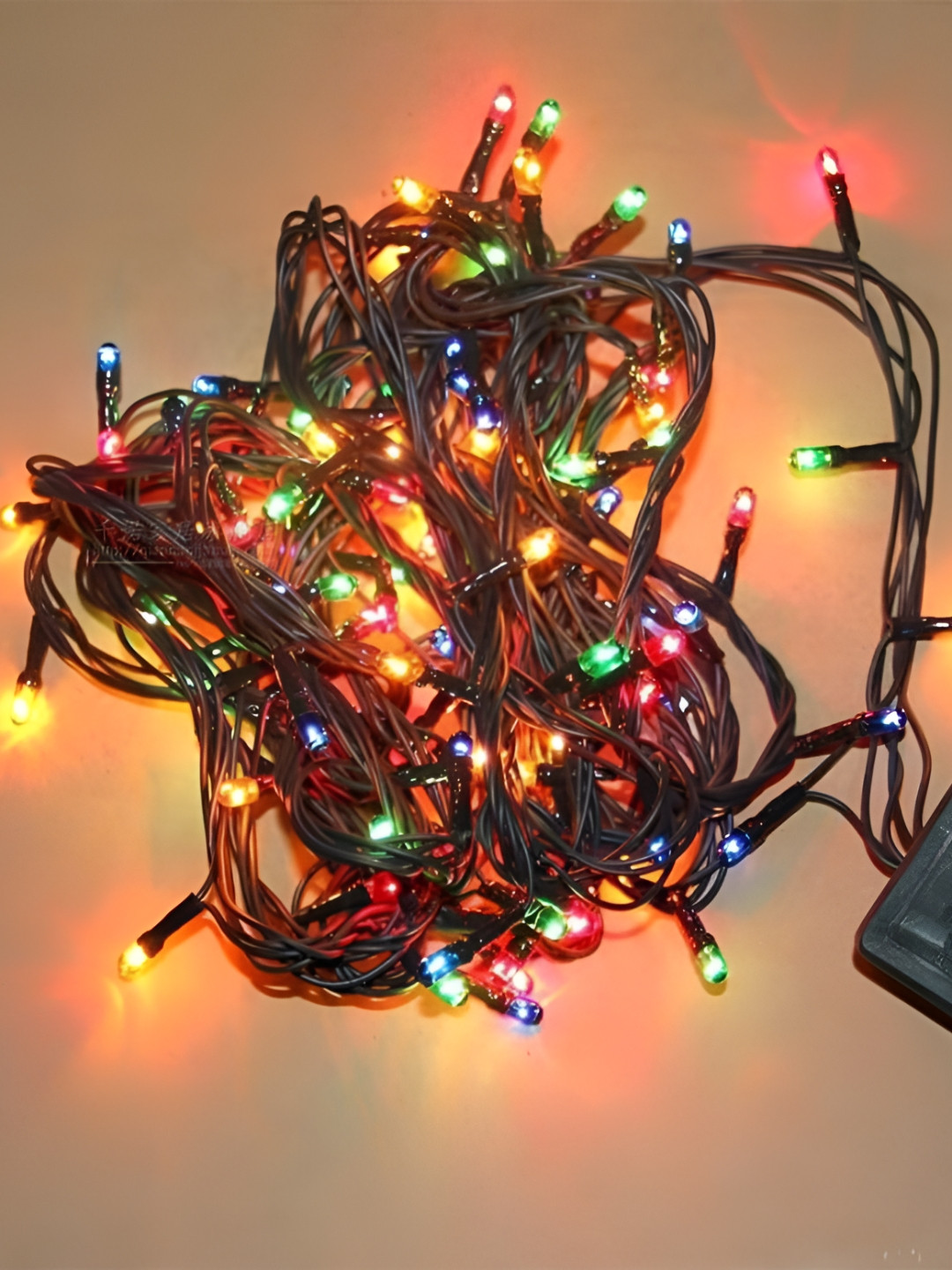 ENORMITY Purple & Yellow Rice Shape Bulb String Lights