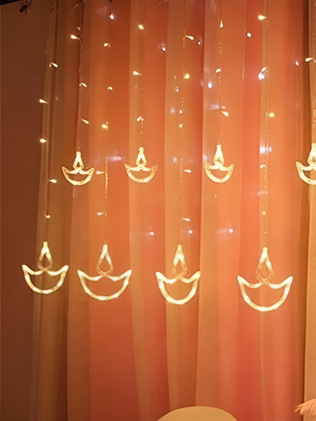 ENORMITY Yellow Diya Shape Bulb String Lights
