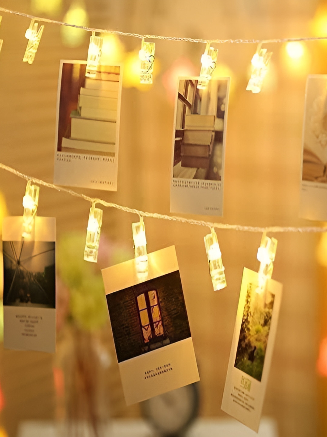 ENORMITY Transparent Photo Clip Shaped String Light