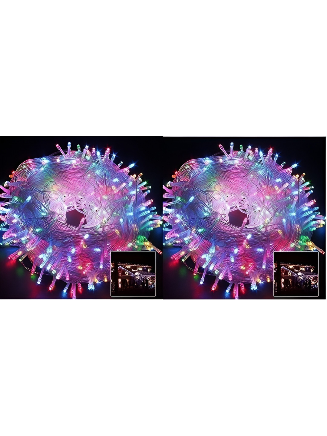 ENORMITY  Red & Blue Rice Shaped LED String Lights Rope