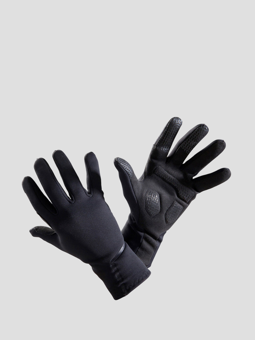 Decathlon VAN RYSEL Mid Season Road Cycling Gloves Black