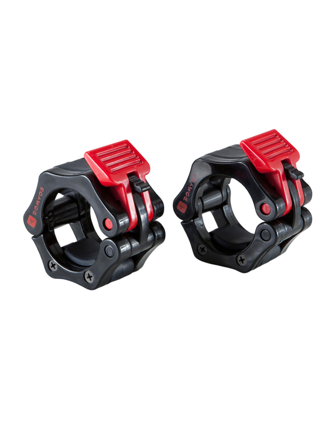 Decathlon DOMYOS - Black Plastic Barbell Collars Claps 50 Mm