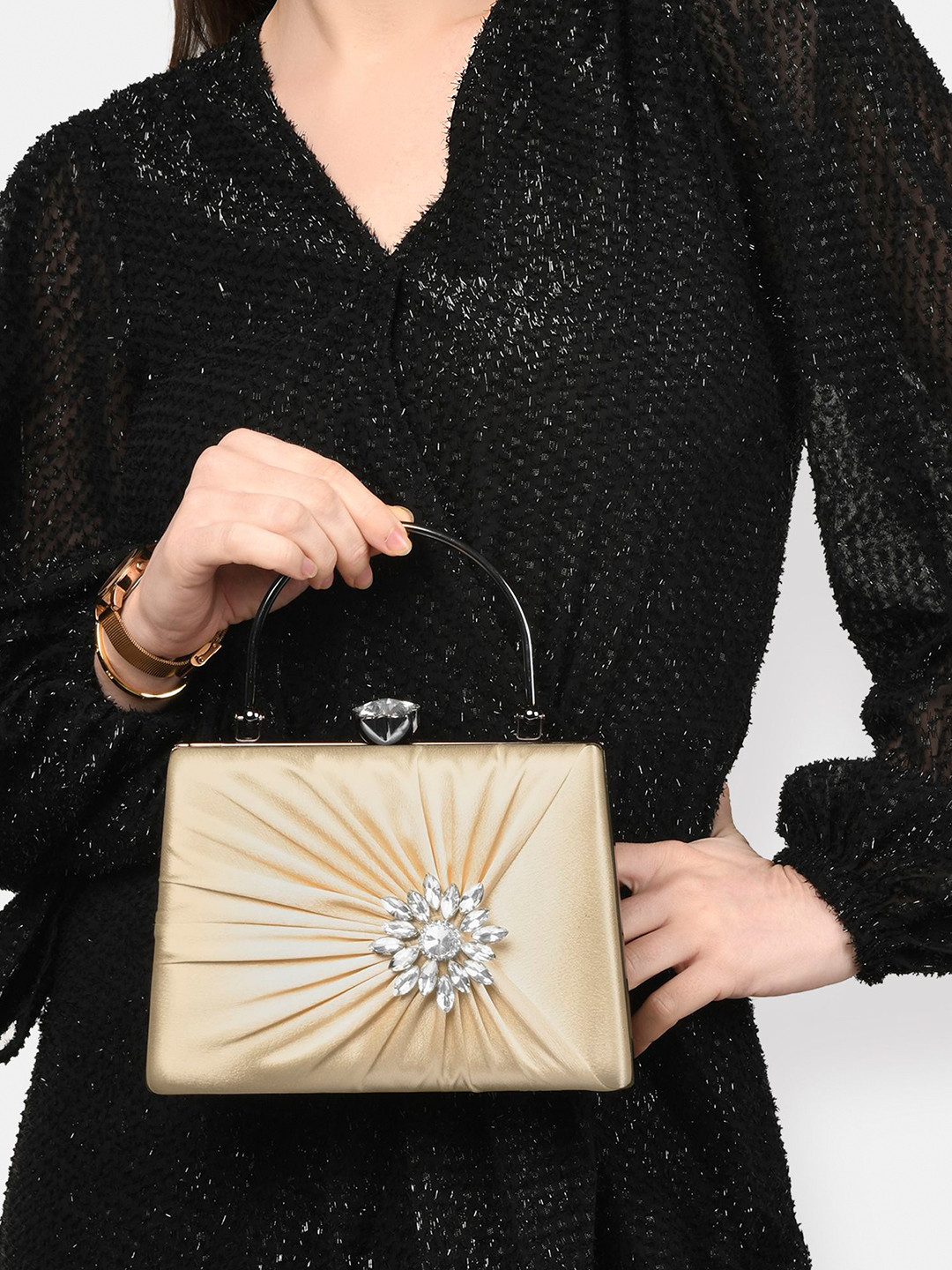 Lavie Textured Quilted Box Clutch