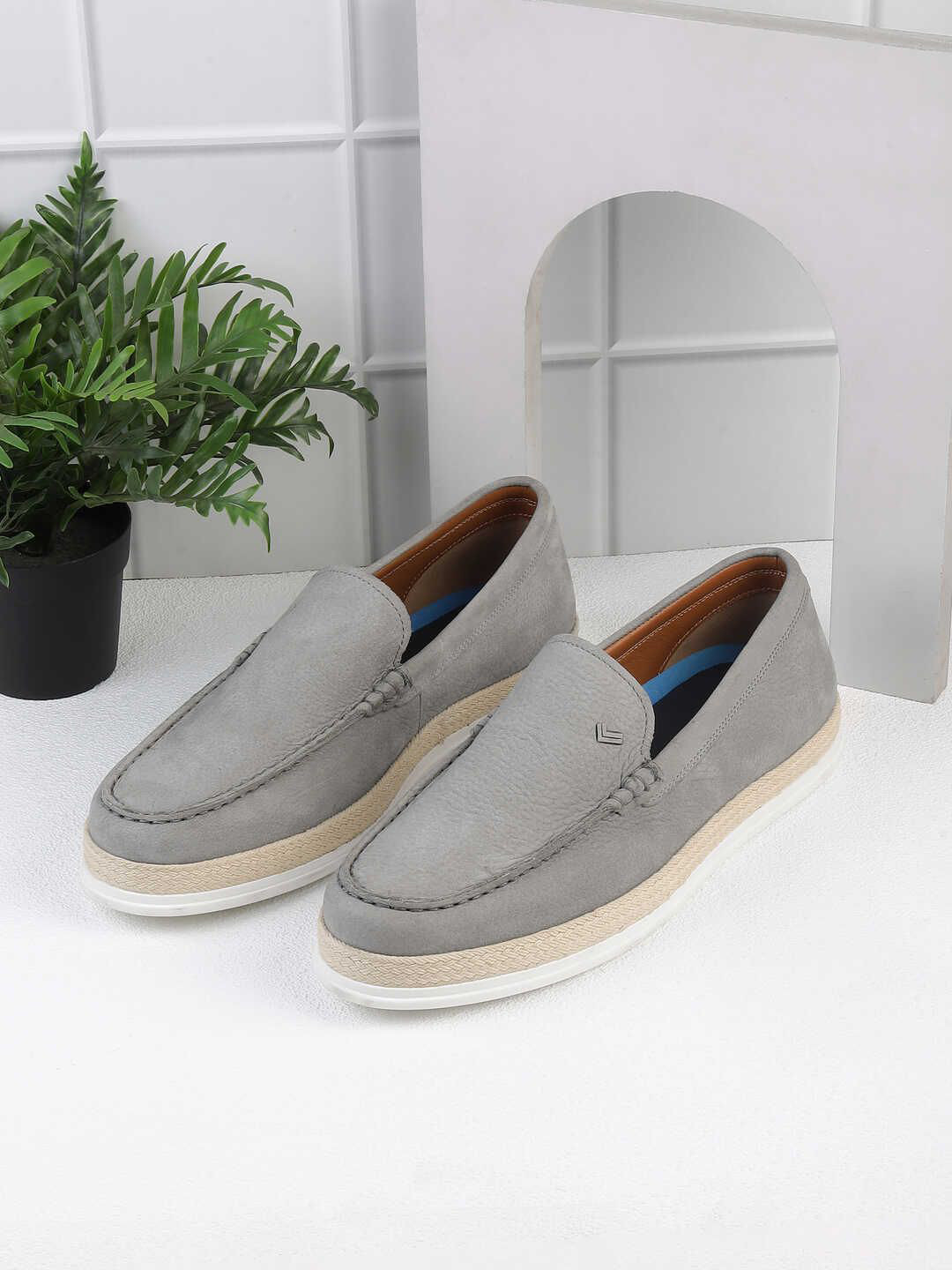 DAVINCHI Men Woven Design Leather Loafers