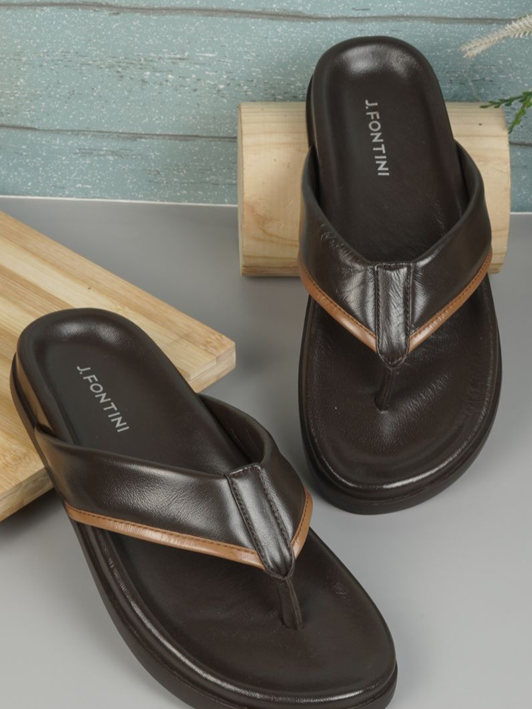 Buy J.FONTINI Men Leather Comfort Sandals Sandals for Men 30245339 Myntra