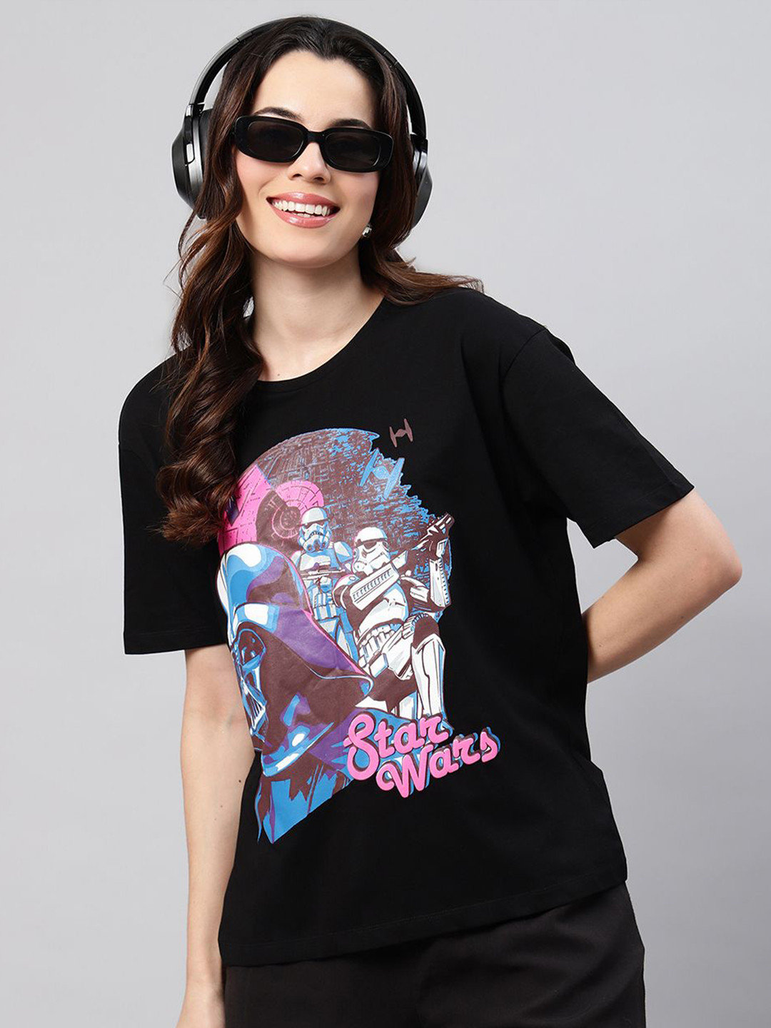 Free Authority Star Wars Ep- Ix Printed Loose fit Pure Cotton T-Shirt