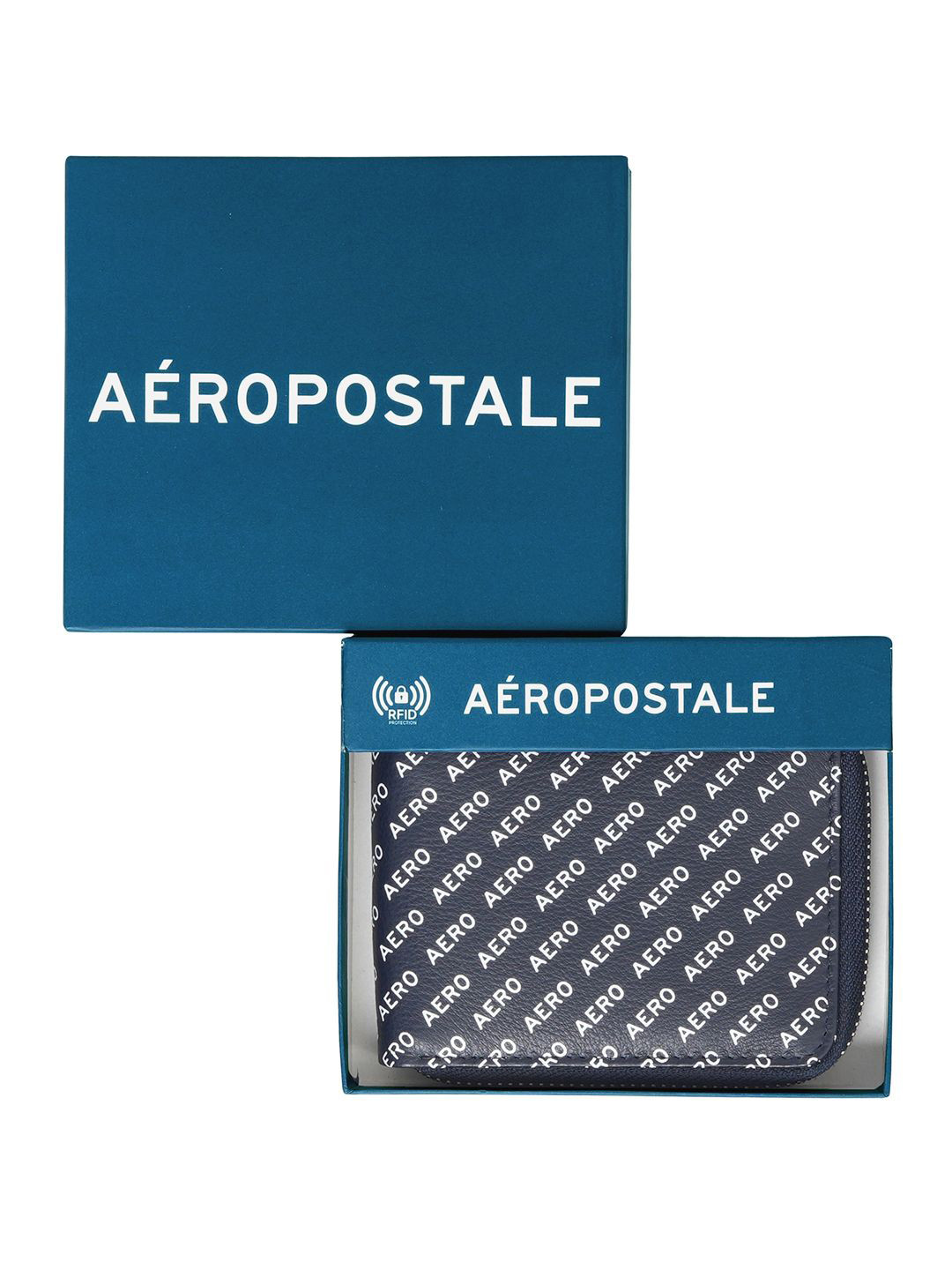 Aeropostale Men Floral Printed Leather Two Fold Wallet