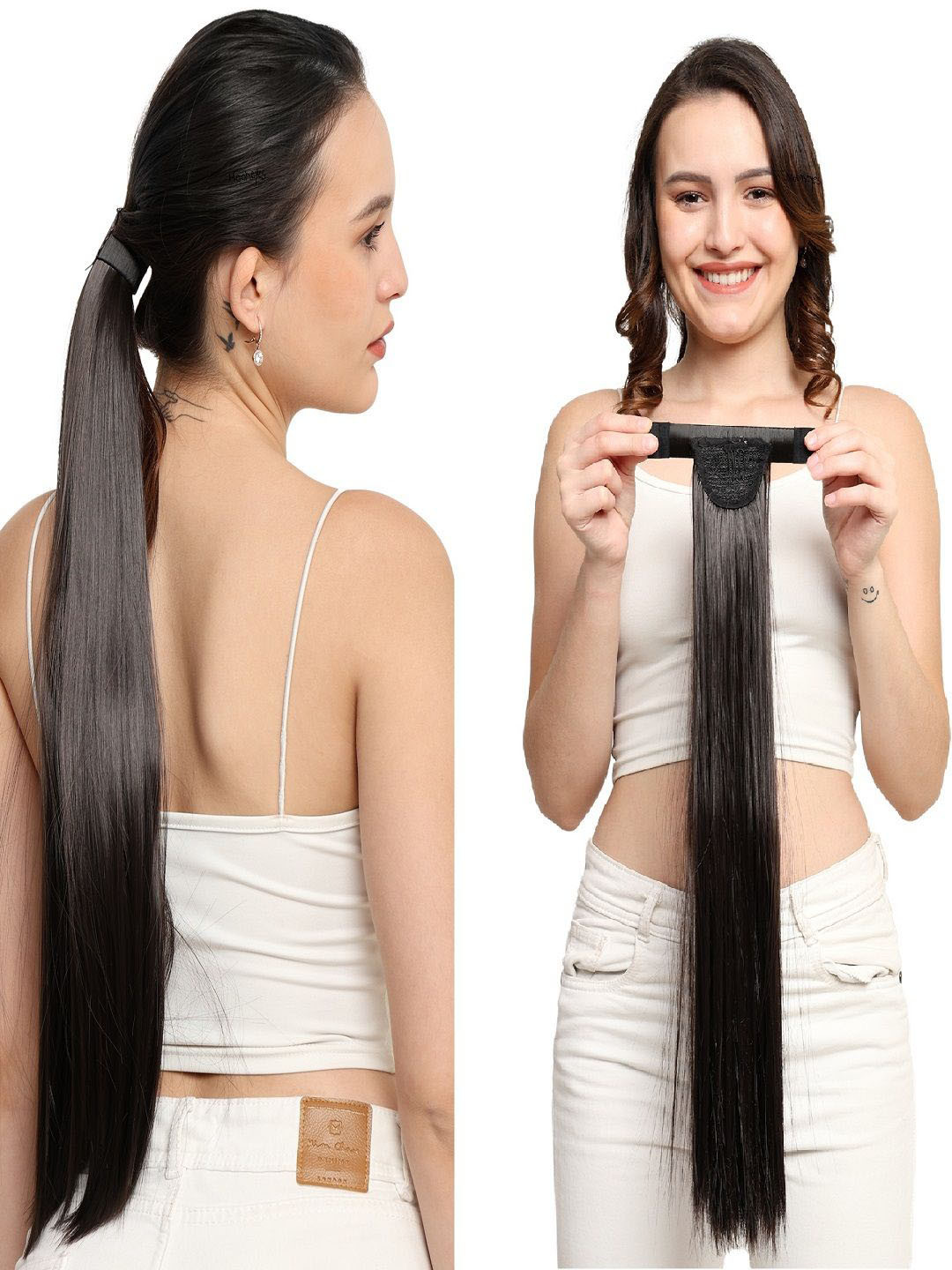 MoonEyes Wrap Around Synthetic Ponytail Hair Extension - Brown