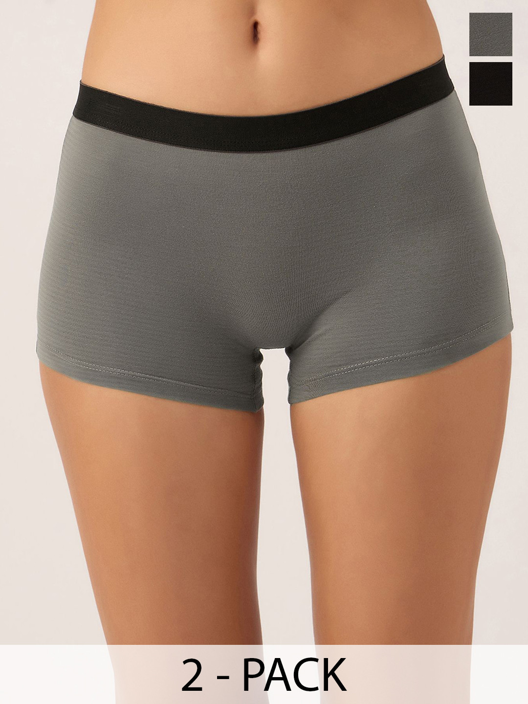 DressBerry Pack Of 2 Boy Shorts Briefs- DB-CHV-2PP-10