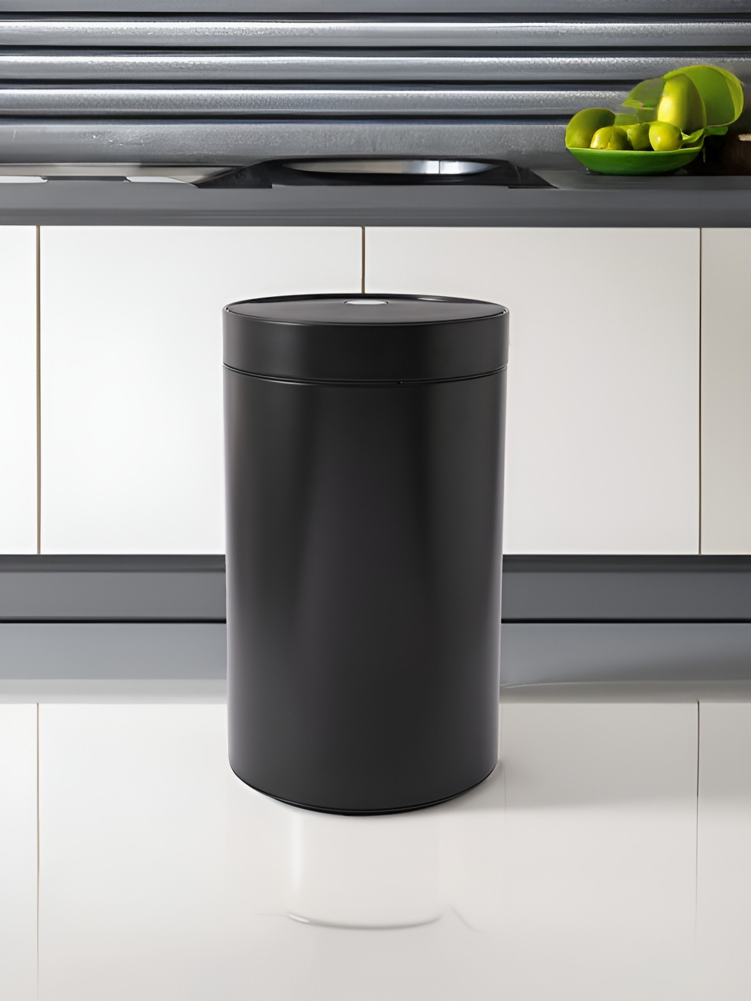 The Better Home Black Stainless Steel Automatic Smart Sensor Push Can Dustbin 12 L