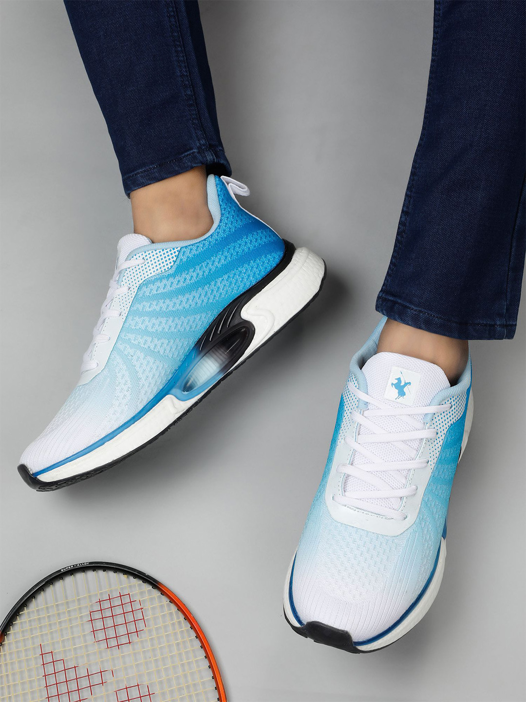 Cantabil Men's Mesh Lace-Up Running Shoes