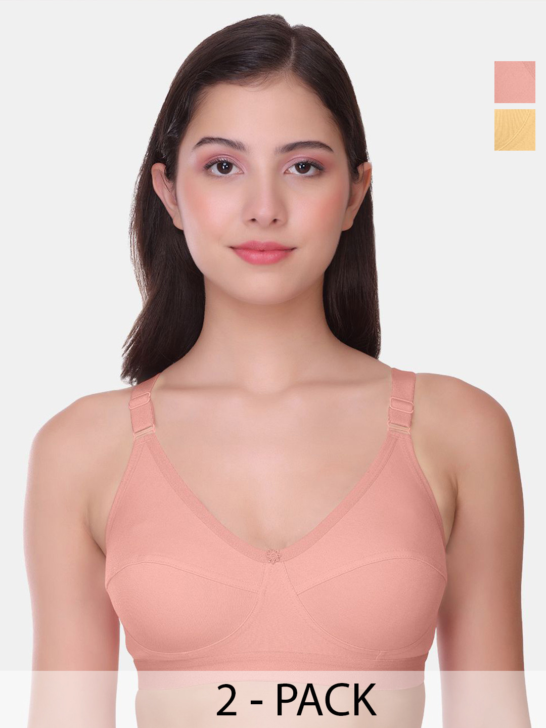 POOJA RAGENEE Pack of 2 Full Coverage Bra BQ2185D_2P_RPK_SK_28D