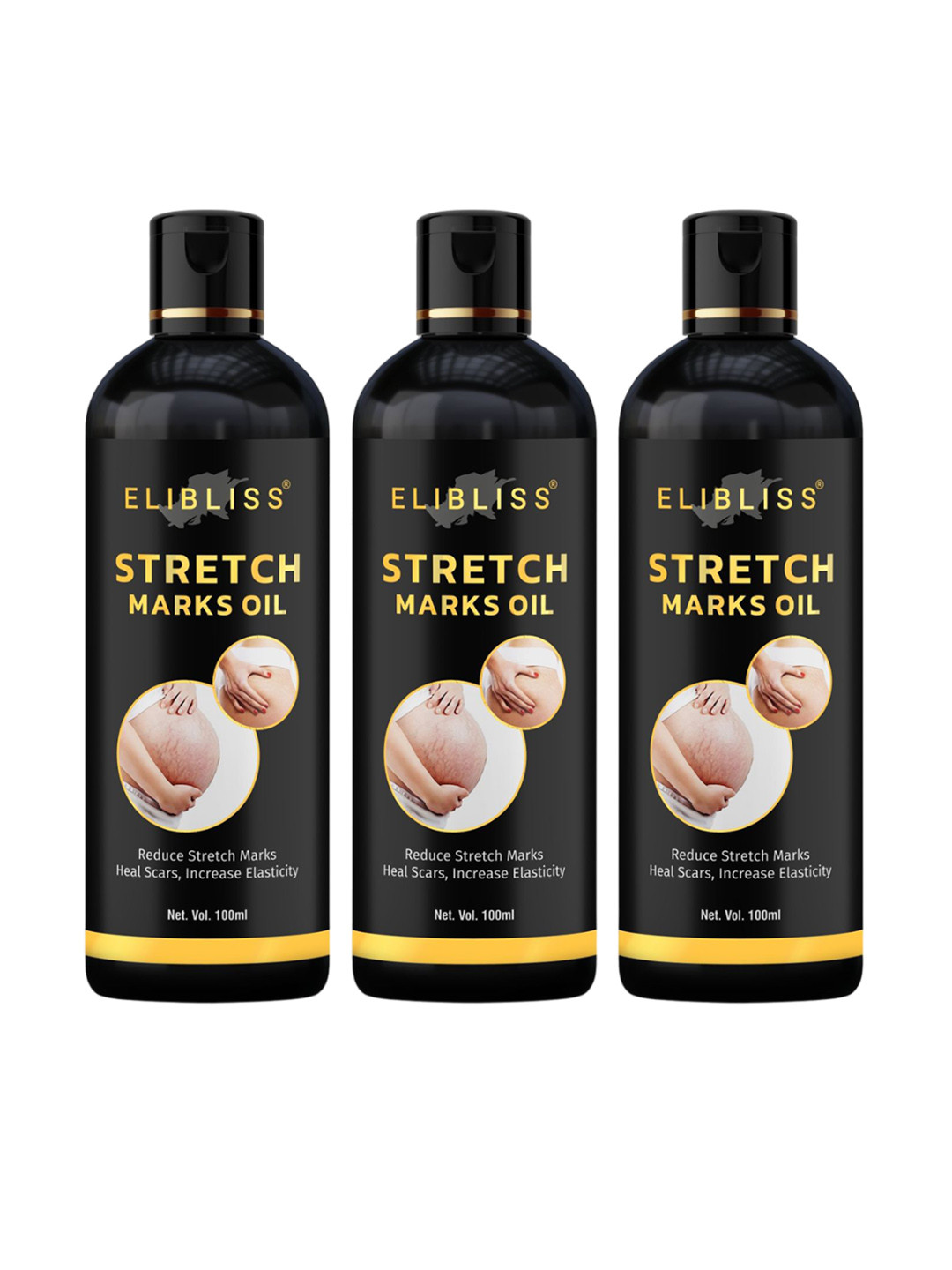 ELIBLISS Pack Of 3 Stretch Marks Oil-100ml Each