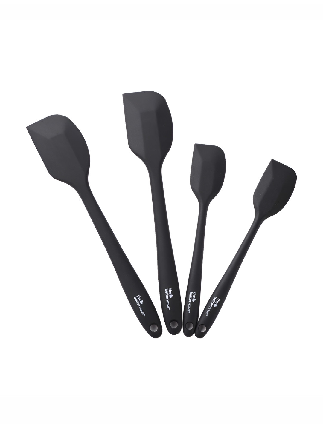 The Better Home Black 4 Pieces Heat Resistant Spatula Set