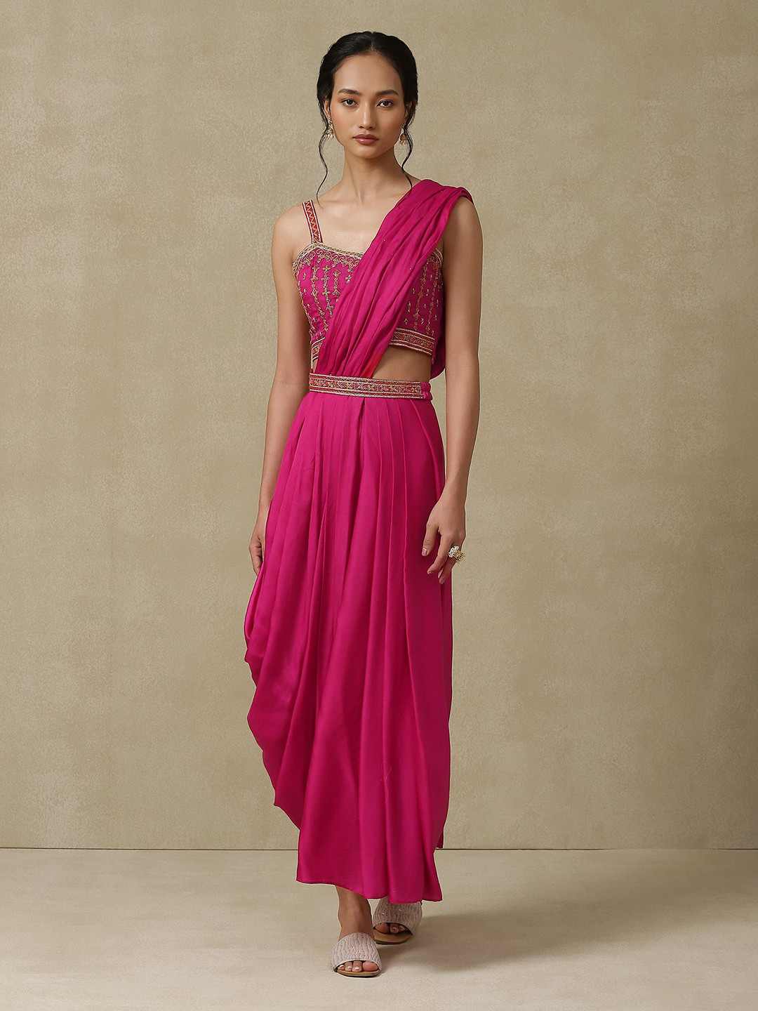 aarke Ritu Kumar Floral Embroidered Saree