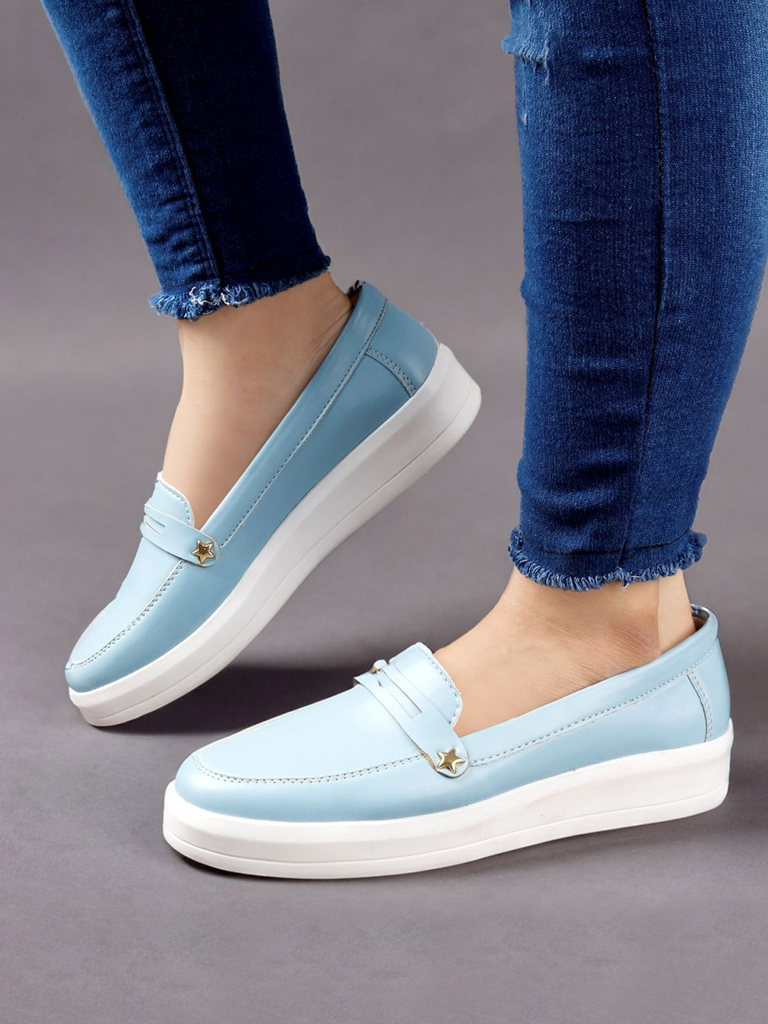 Bxxy Women Round Toe Slip-On Loafers