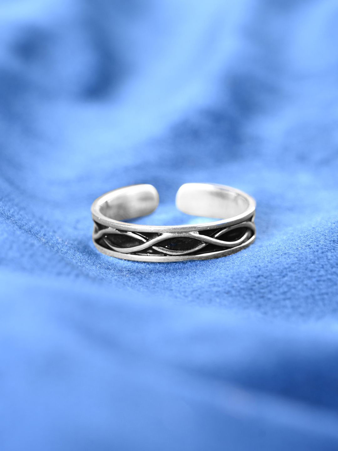 Clara Men 925 Sterling Silver Infinity Finger Ring