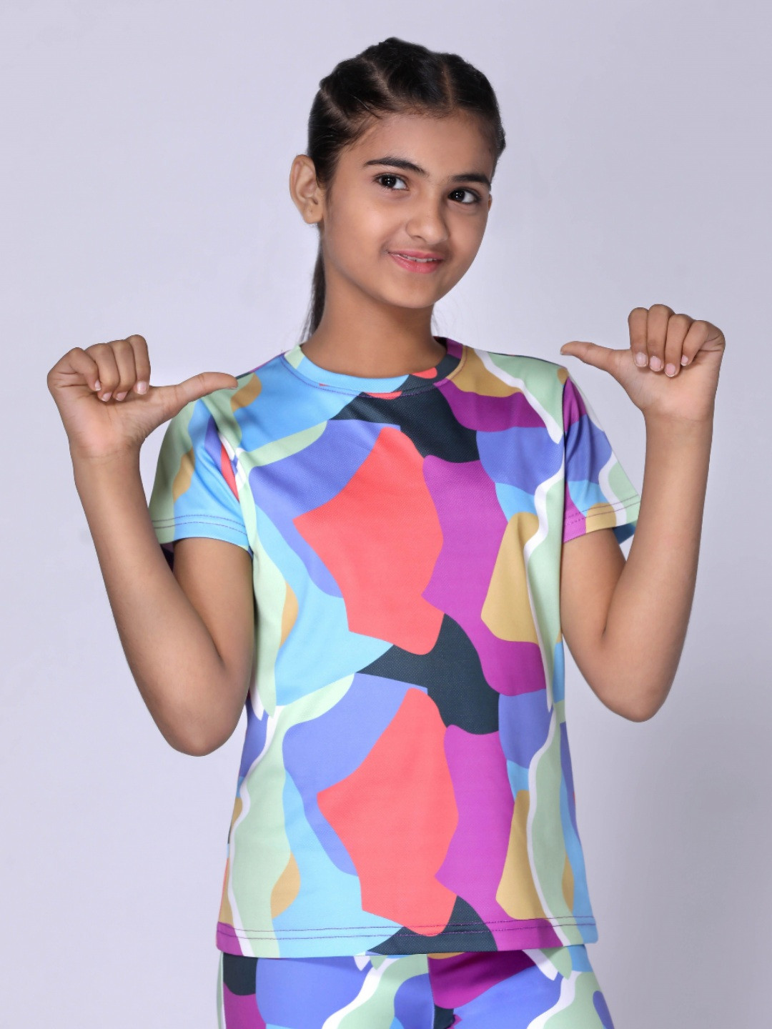 UMILDO Girls Abstract Printed Sports T-shirt