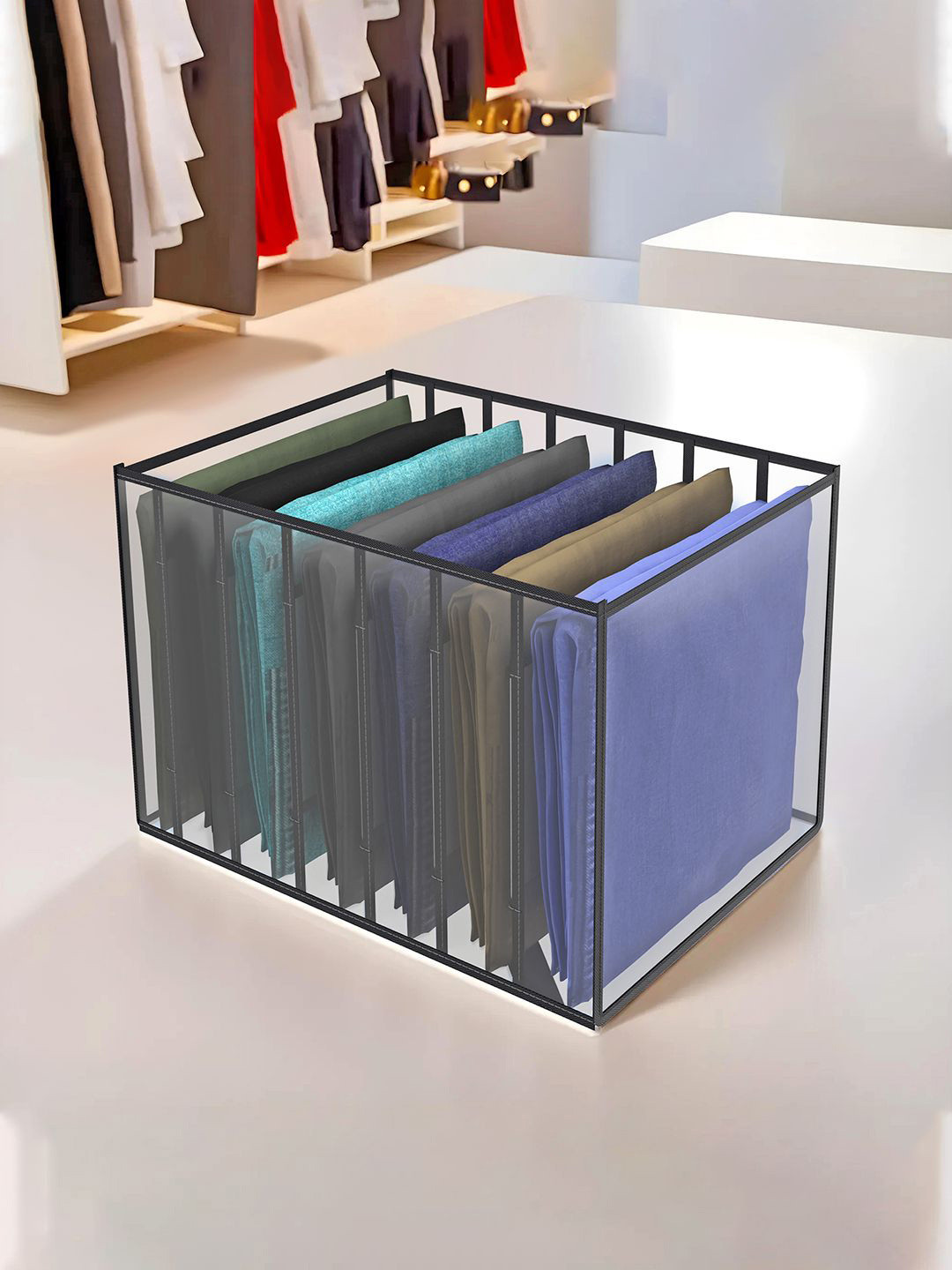 Kuber Industries Black Wardrobe Drawer Organisers
