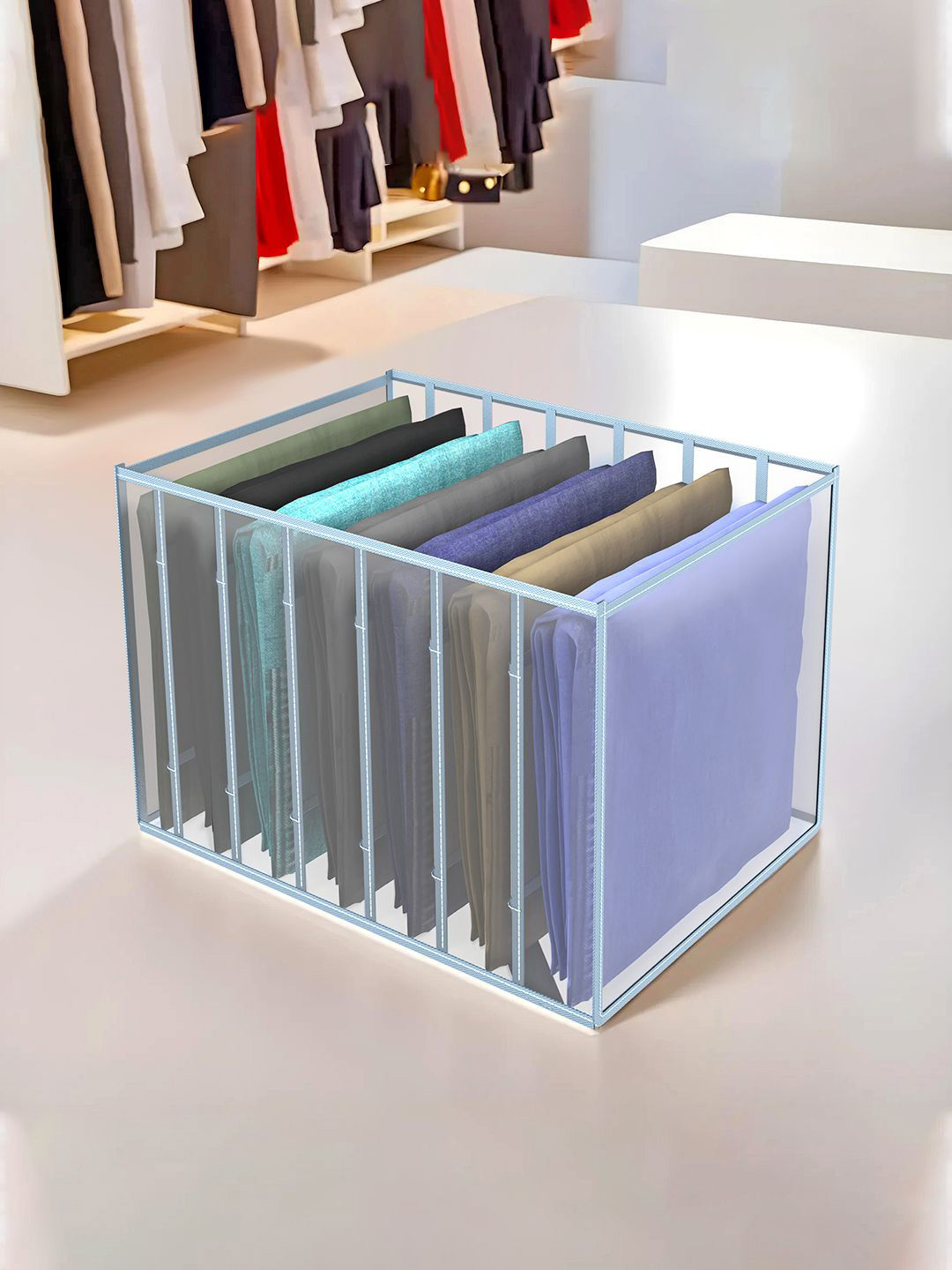 Kuber Industries Grey Wardrobe Drawer Organisers