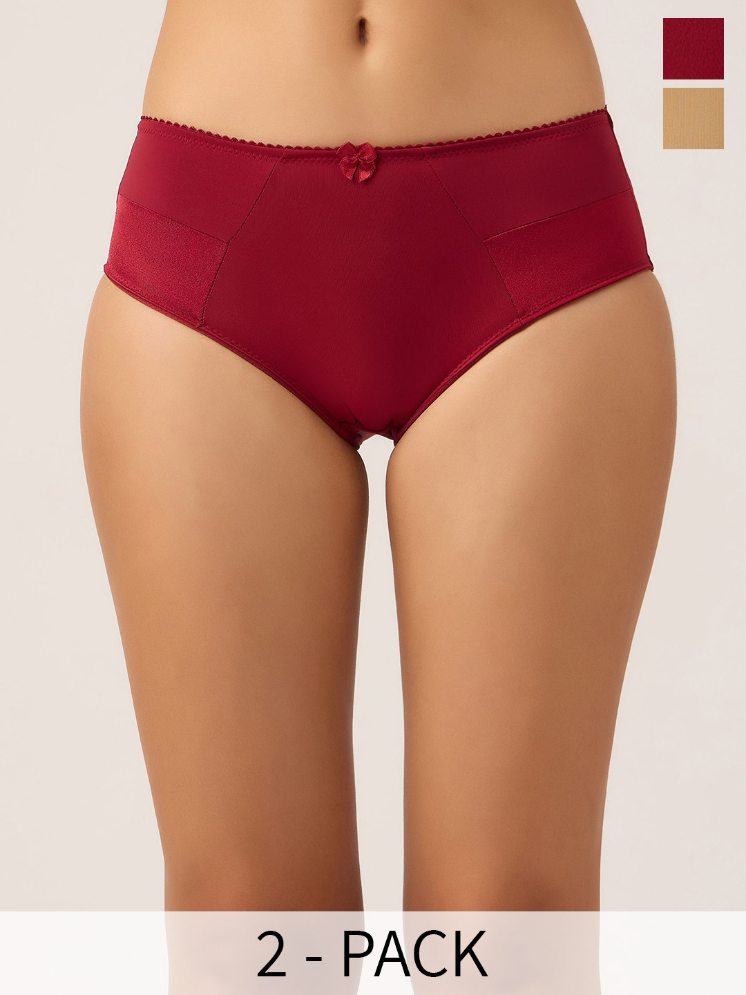 DressBerry Pack of 2 Anti Microbial Mid Waist Hipster Briefs-DB-CHV-2PP-17