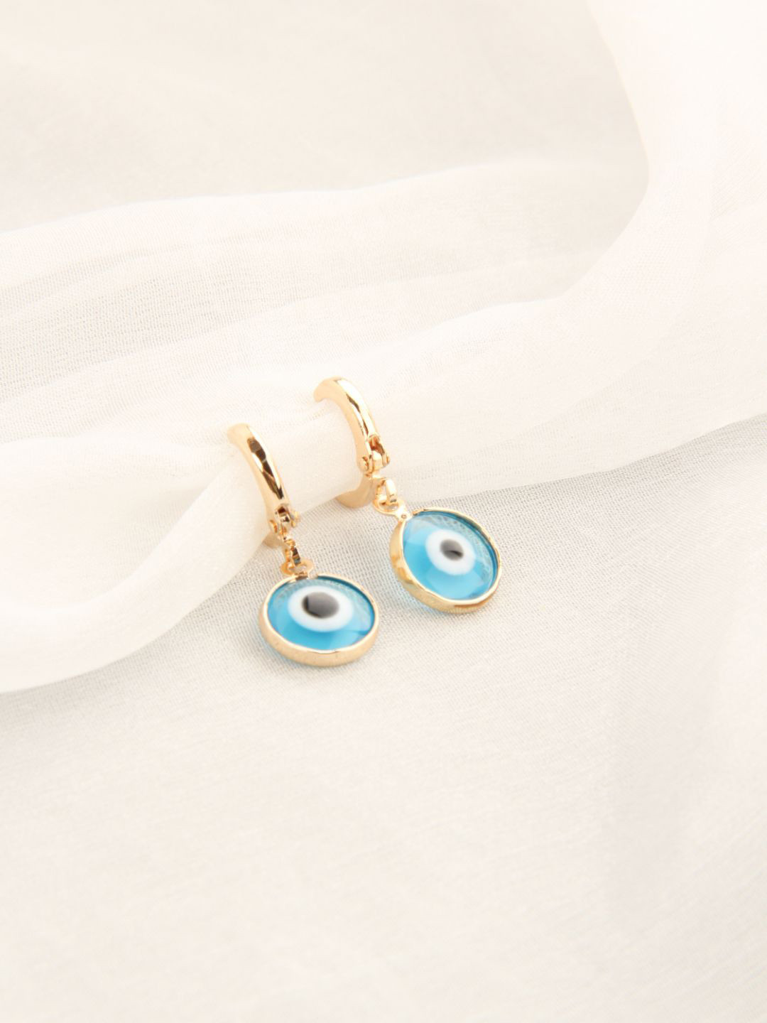 SALTY Brim Wind Evil Eye Contemporary Hoop Earrings
